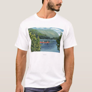 T-shirt Canoë-kayak de couples sur un lac