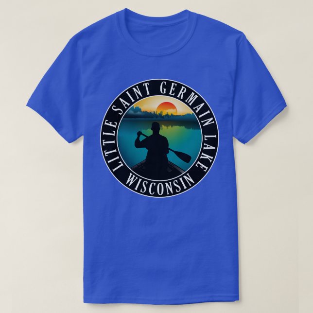 T-shirt Canoë-kayak Little Saint Germain Lake Wisconsin (Design devant)