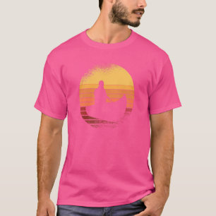 T-shirt Canoë Kayak Vintage Rétro Coucher de soleil Kayak 
