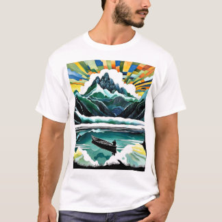 T-shirt Canoéiste sur le lac 2