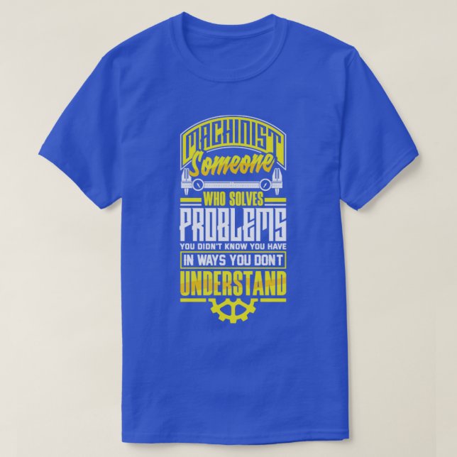 T-shirt Canon D'Usinage Machiniste Métalworker Cnc (Design devant)