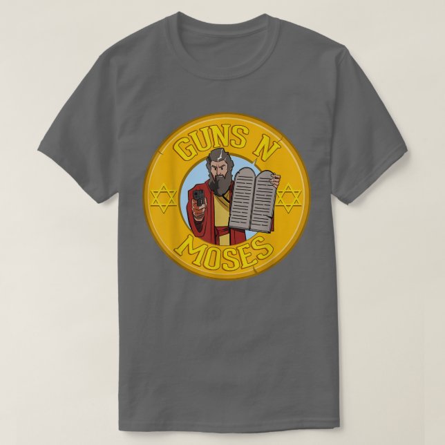 T-shirt Canons N Moses Pâque Juive Pun Défense Israélienne (Design devant)