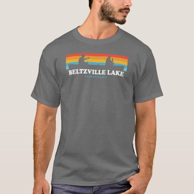 T-shirt Canot Beltzville Lake Pennsylvanie (Devant)