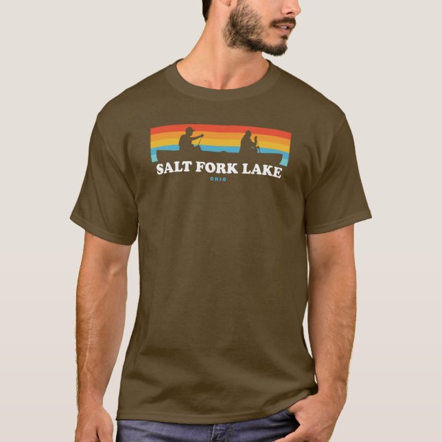 T-shirt Canot de Salt Fork Lake Ohio (Devant)