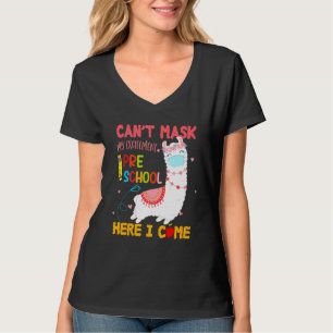 T-shirt Cant Masque Mon Excitatif Préscolaire Ici Je Viens