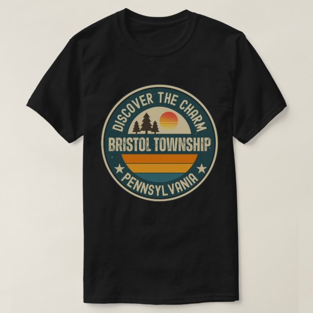 T-shirt Canton de Bristol, Pennsylvanie (Design devant)