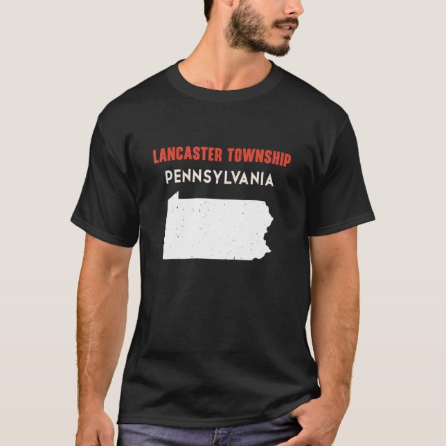 T-shirt Canton de Lancaster Pennsylvania USA State America (Devant)