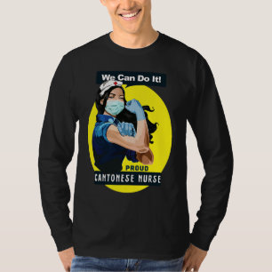T-shirt Cantonais Ouvrière de première ligne fière Rosie R