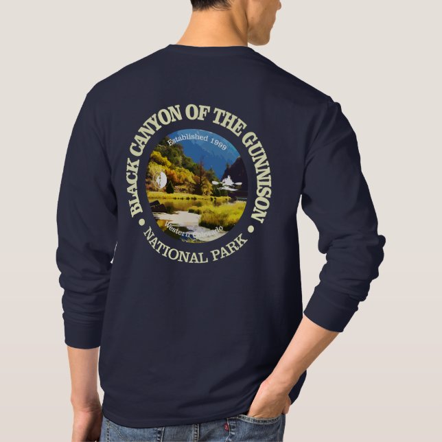 T-shirt Canyon noir de la Gunnison (rd)2 (Dos)