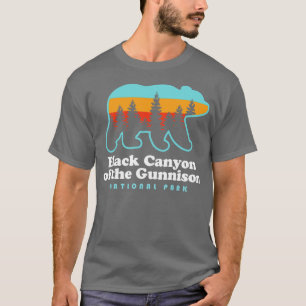 T-shirt Canyon noir du parc national des ours Gunnison