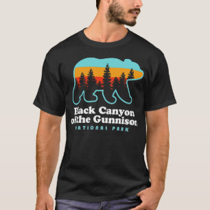 T-shirt Canyon noir du parc national des ours Gunnison