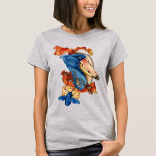 T-shirt Caoutchouc, libellule et fleurs