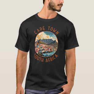 T-shirt Cap Afrique du Sud Rétro Cercle désorganisé