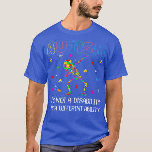 T-shirt Capacité Différente Non Handicap Dabbing Squelette