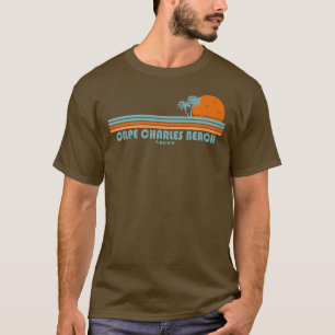 T-shirt Cape Charles Beach Virginia Sun Palm Trees