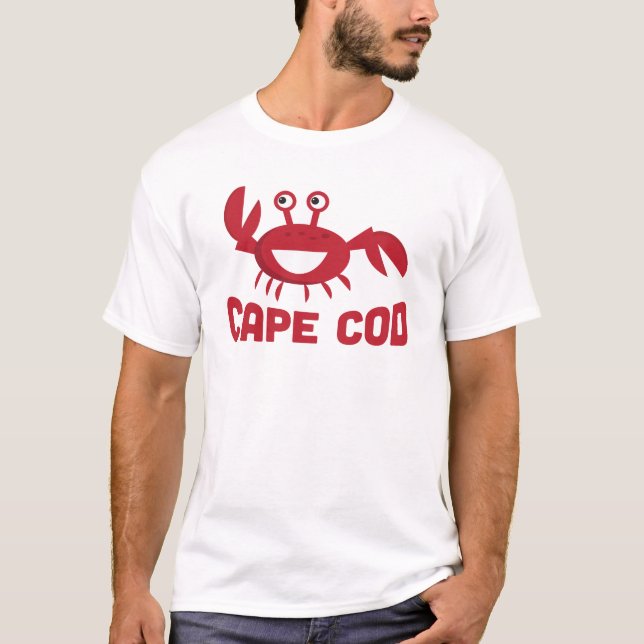 T-shirt Cape Cod - Funny Red Crab (Devant)