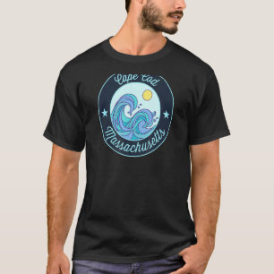 T-shirt Cape Cod Ma Massachusetts Souvenir Surfer Nautique
