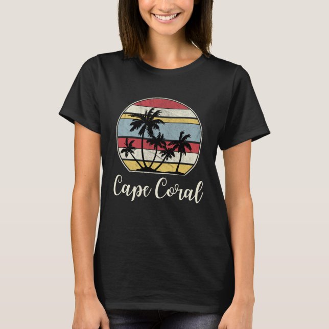 T-shirt Cape Coral Florida Beach Vacation Trip Tropical Re (Devant)