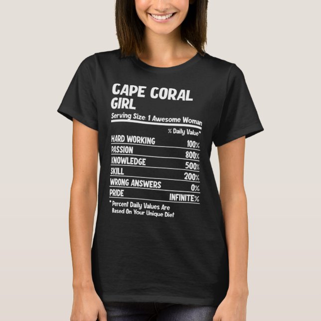 T-shirt Cape Coral Girl (Devant)
