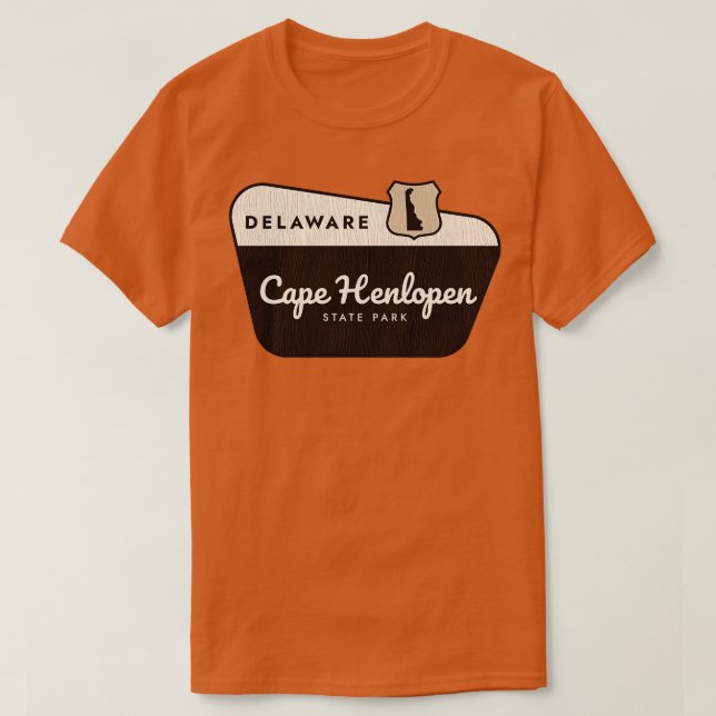 T-shirt Cape Henlopen State Park Delaware Affiche de bienv (Design devant)