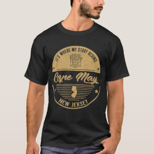 T-shirt Cape May New jersey C'est là que commence mon hist