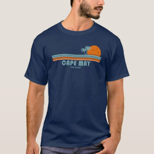 T-shirt Cape May New Jersey Sun Palm Trees