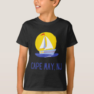 T-shirt Cape May New Jersey Voile Voilier Plage