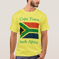 Cape Town, Afrique du Sud avec le drapeau