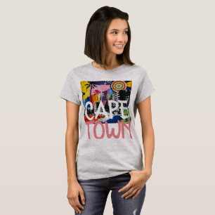 T-shirt Cape Town Afrique du Sud Graffiti Chemise murale, 