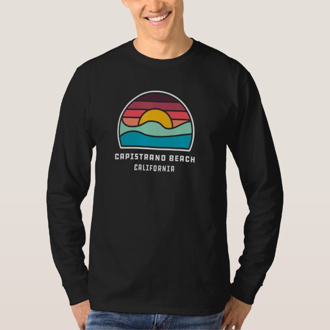 T-shirt Capistrano Beach California Cool Minimalist Ocean  (Devant)