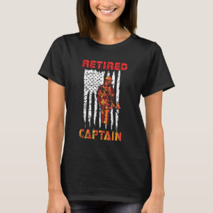 T-shirt Capitaine à la retraite Pompière Pompier femmes à
