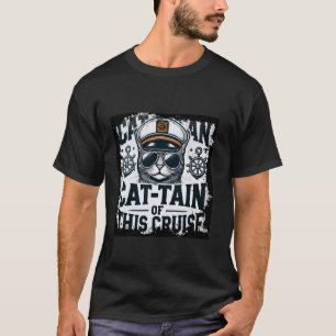 T-shirt Capitaine Chat-Tain de bateau de croisière Sea Vac