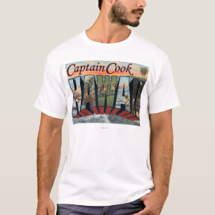 T-shirt Capitaine Cook, Hawaï - grandes scènes de lettre