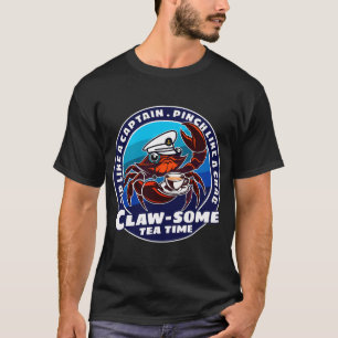 T-shirt Capitaine crabe merveilleux à l'heure du thé