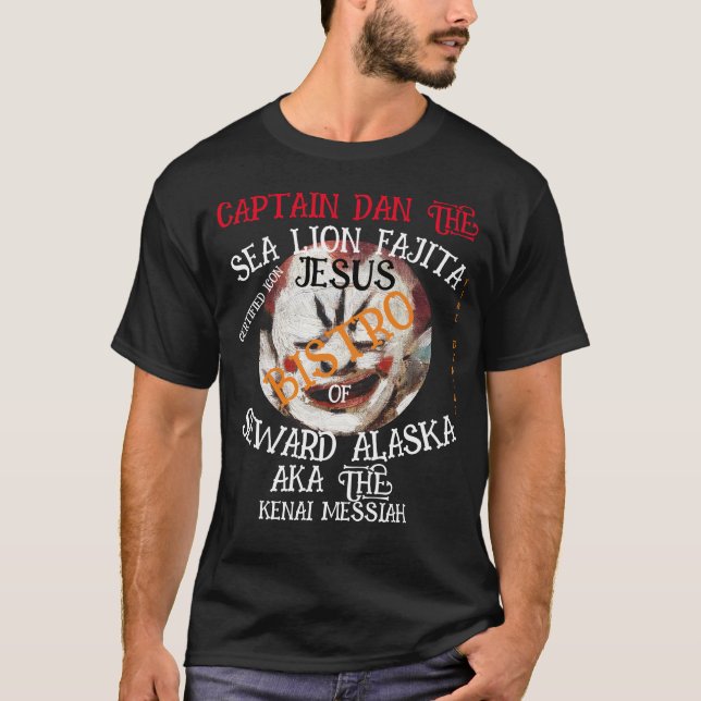 T-SHIRT CAPITAINE DAN SEA OTTER FAJITA JESUS SEWARD ALASKA (Devant)