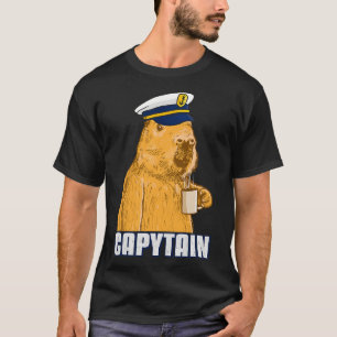 T-shirt Capitaine de bateau Mens Capybara