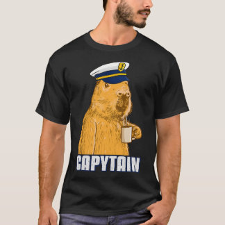 T-shirt Capitaine de bateau Mens Capybara