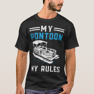 T-shirt Capitaine de Bateau Ponton Croisière Bateau de Lac