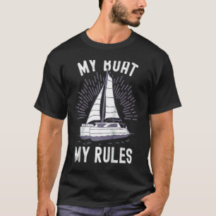 T-shirt Capitaine de catamaran Mon bateau Mes règles Capit