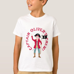 T-shirt Capitaine de la fête d'anniversaire du navire pira