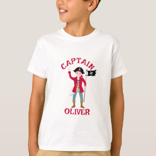 T-shirt Capitaine de la fête d'anniversaire du navire pira