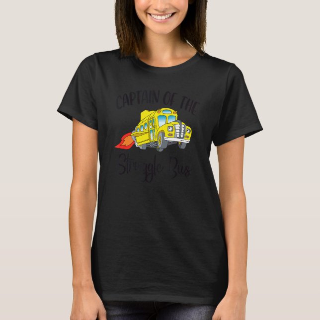 T-shirt Capitaine De L'École D'Autobus Lutte De Retour (Devant)