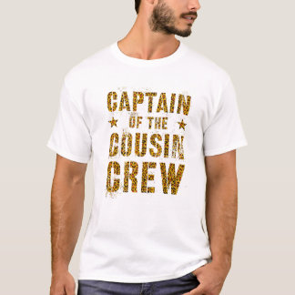 T-shirt CAPITAINE DE L'ÉQUIPAGE DE COUSIN Empreinte de léo
