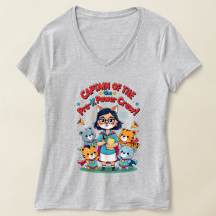 T-shirt Capitaine de l'équipe de pouvoir de pré-maternelle