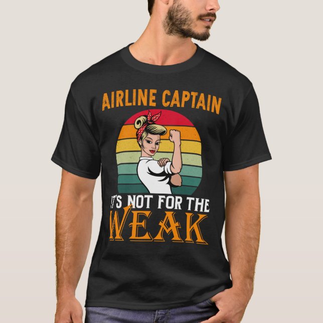 T-shirt Capitaine de ligne C'est pour le faible (Devant)