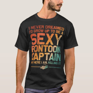 T-shirt Capitaine de Ponton Sexy et Drôle Design Capitaine