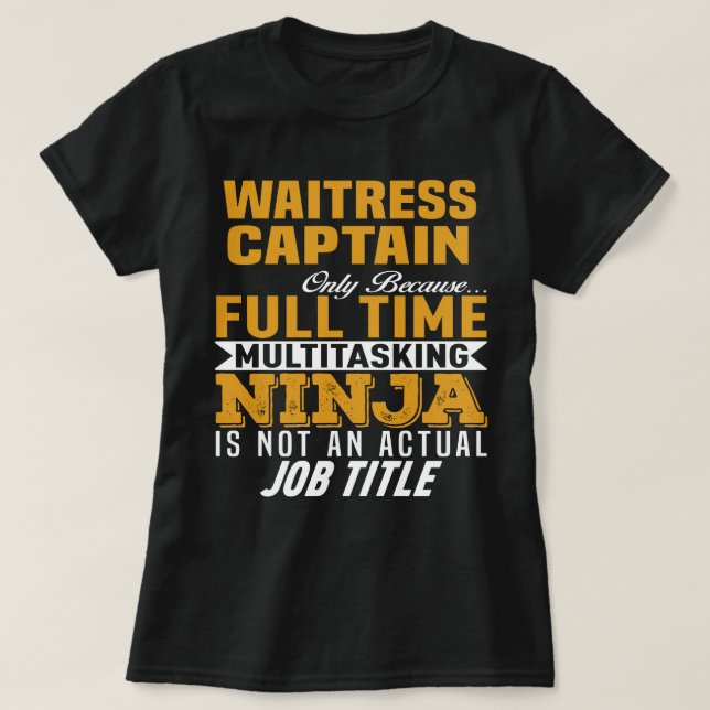 T-shirt Capitaine de serveuse (Design devant)