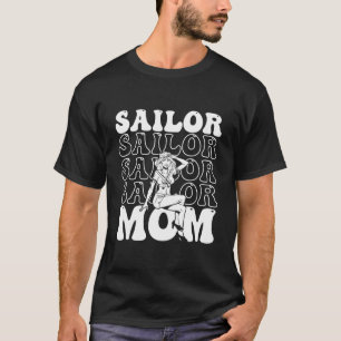 T-shirt Capitaine de voilier de bateau de marin maman voil