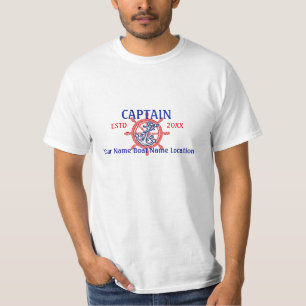 T-shirt Capitaine d'équipage ou skipper d'honneur