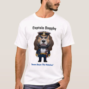 T-shirt Capitaine Dogghy Bacon White Tee